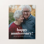 Puzzle Aniversario feliz de los padres Boda Keepsake Phot<br><div class="desc">Aniversario feliz Padres Boda Keepsake Foto Rompecabezas</div>