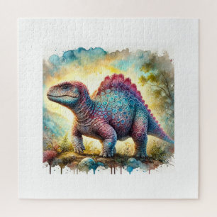 Puzzle Ankylosaurus in Watercolor 060824AREF118 - Waterco