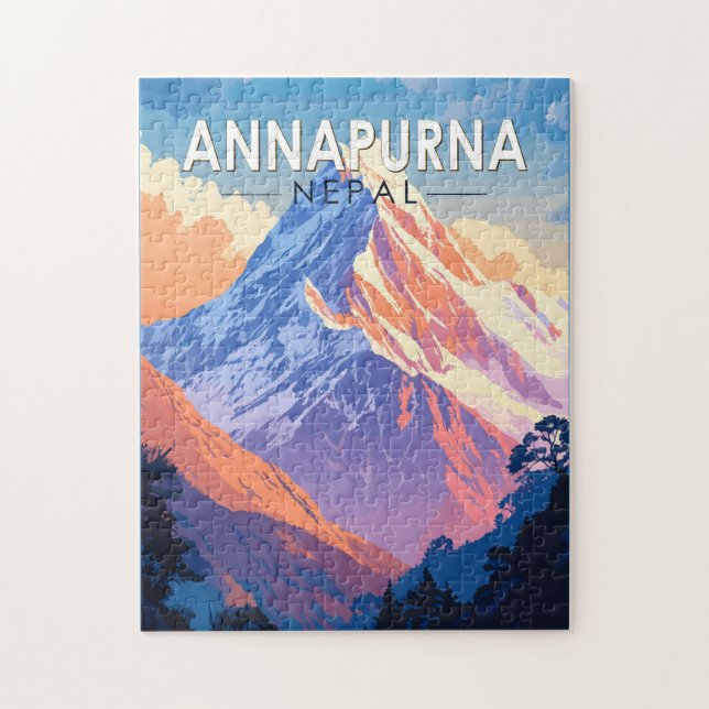 Puzzle Annapurna Nepal Viajes de arte (Vertical)