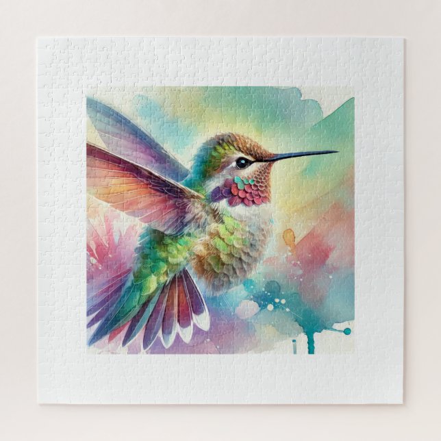 Puzzle Annas Hummingbird 020824AREF113 - Watercolor (Vertical)