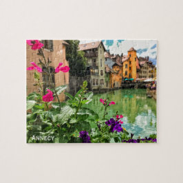Puzzle Annecy antigua, Alta Saboya, Alpes franceses