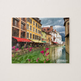 Puzzle Annecy antigua, Alta Saboya, Alpes franceses