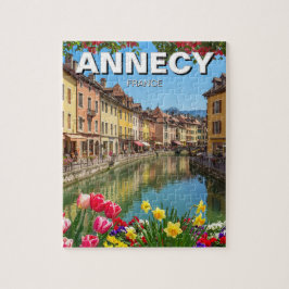 Puzzle Annecy France Flowers Travel
