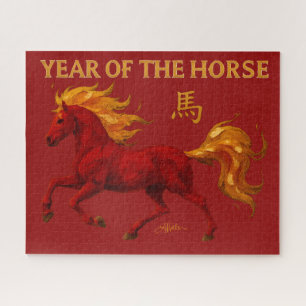 Puzzle Año Nuevo Chino del Zodiaco 2026 Caballo de Fuego