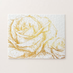 Puzzle Antecedentes personalizados Rosas de cosecha Flora