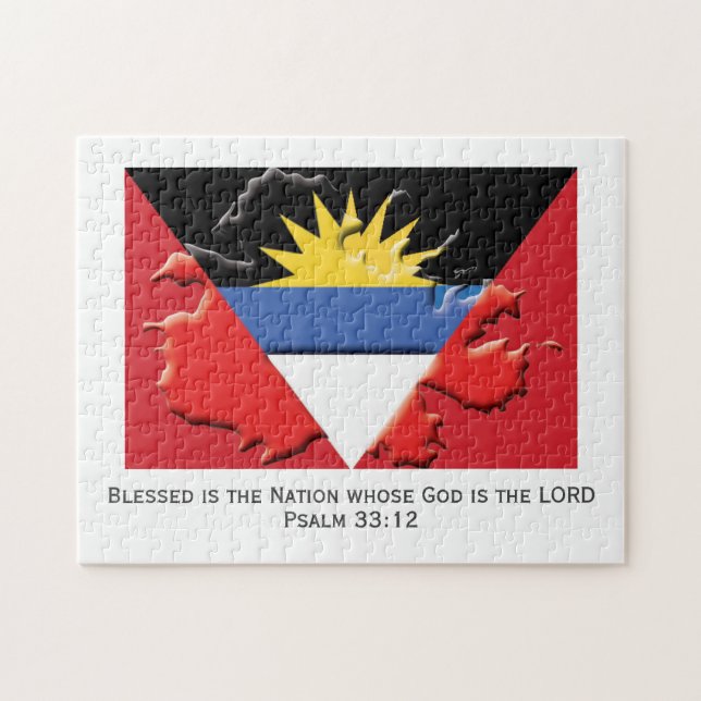 Puzzle ANTIGUA BARBUDA | Nación Bendecida | BANDERA ANTIG (Horizontal)