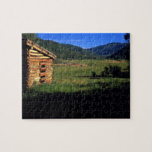 Puzzle Antigua casa de troncos cerca de Park City, Utah. 