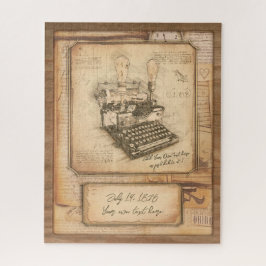 Puzzle Antigua máquina de escribir. Regalo de autor/escri
