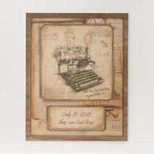 Puzzle Antigua máquina de escribir. Regalo de autor/escri
