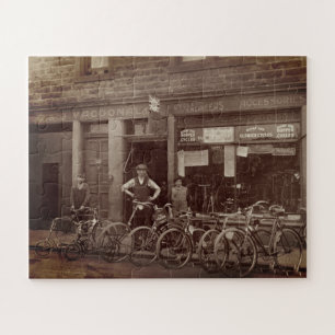 Puzzle Antigua tienda de bicicletas escocesa G J MacDonal