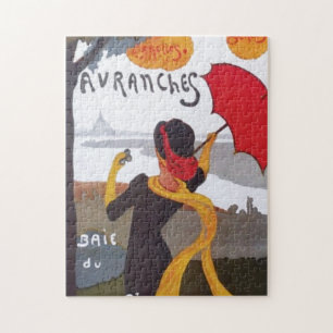 Puzzle Antiguo anuncio de viaje francés de 1910 con Ilust