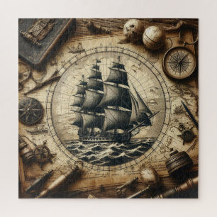 Puzzle Antiguo barco pirata a vela 4
