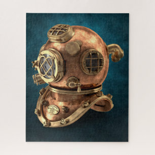 Puzzle Antiguo casco de buceo en aguas profundas