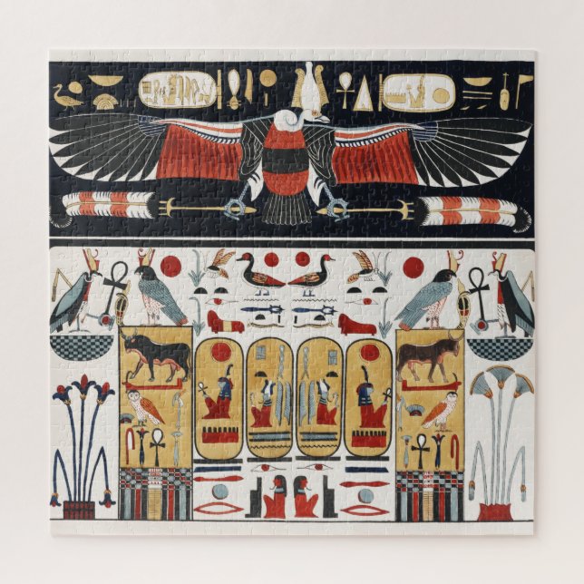 Puzzle Antiguo Ilustracion egipcio de águila y arte egipc (Vertical)