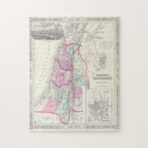 Puzzle Antiguo mapa del estado histórico de Palestina de