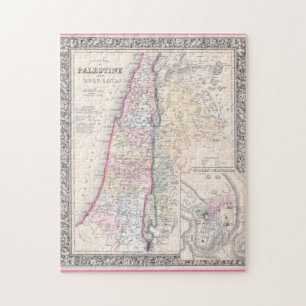 Puzzle Antiguo mapa del estado histórico de Palestina de 