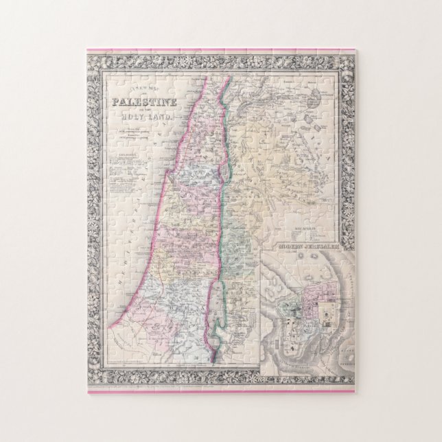 Puzzle Antiguo mapa del estado histórico de Palestina de  (Vertical)