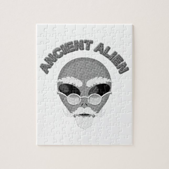 Puzzle Antiguo periódico Alien Head (Vertical)