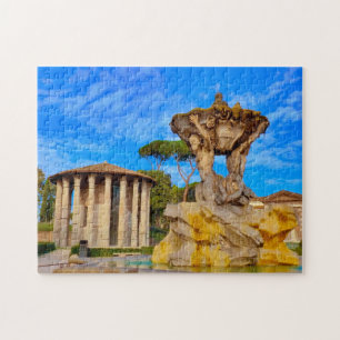 Puzzle Antiguo Templo Romano en Roma.