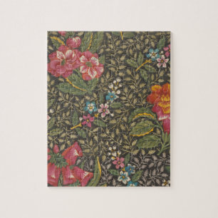 Puzzle Antiguo toile francés de Jouy ramas florales de lo