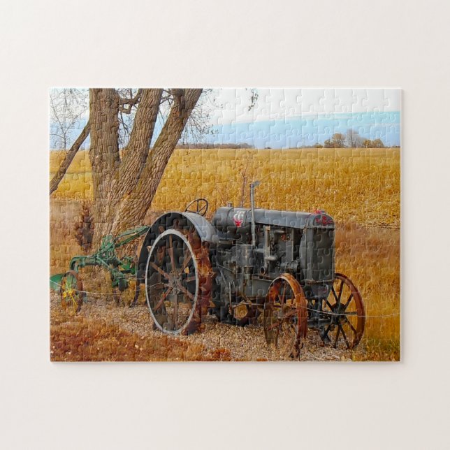 Puzzle Antiguo Tractor Dakota del Sur. (Horizontal)