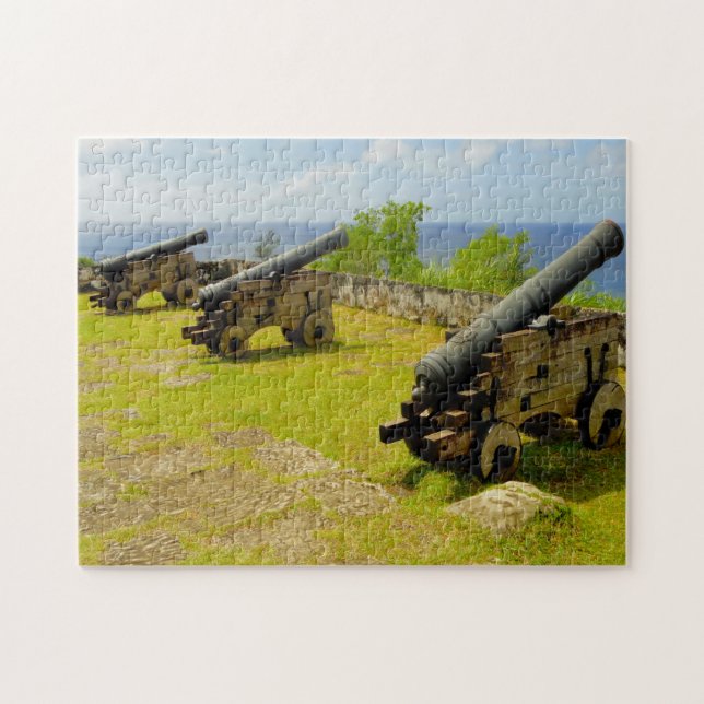 Puzzle Antiguos Cañones Guam. (Horizontal)