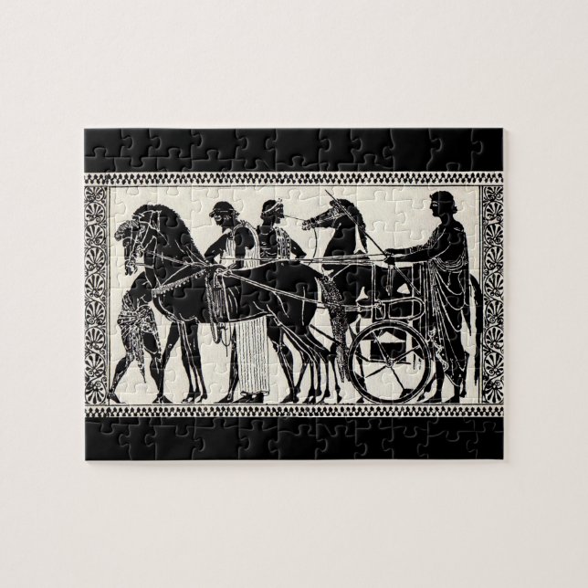 Puzzle antiguos hombres y caballos de Roma (Horizontal)