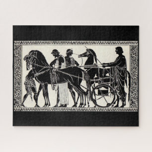 Puzzle antiguos hombres y caballos de Roma