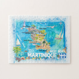 Puzzle Antillas Martinicas Ilustran Mapa Caribeño