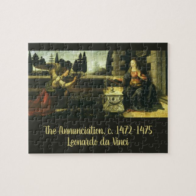 Puzzle Anunciación del Señor por Leonardo da Vinci (Horizontal)