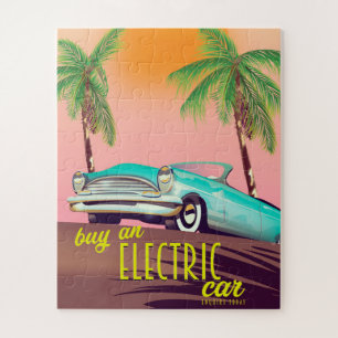 Puzzle Anuncio antiguo de coche eléctrico
