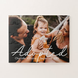 Puzzle Anuncio de Adopción de Foto Personalizada Moderna