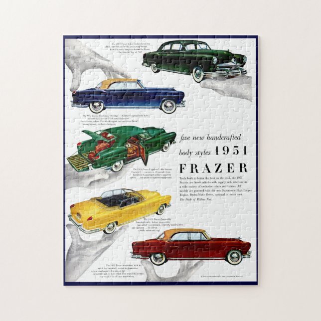 Puzzle Anuncio de automóviles de Frazer de 1951 (Vertical)