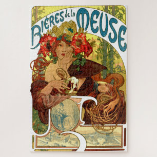 Puzzle Anuncio de cerveza de estilo Art Nouveau de Alphon