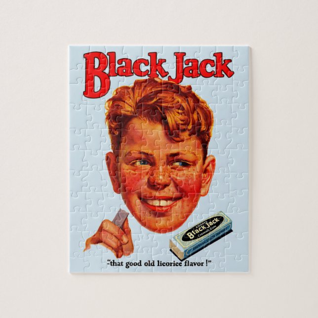 Puzzle Anuncio de chicle Black Jack de los años 20 (Vertical)