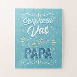 Puzzle Anuncio de Embarazo Artístico Azul