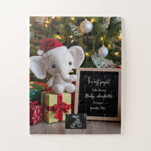 Puzzle Anuncio de embarazo en Navidad festiva
