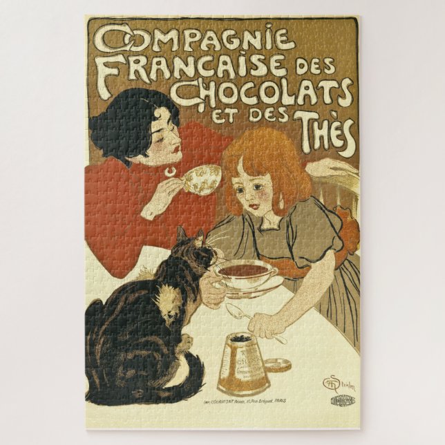Puzzle Anuncio de época Compagnie French Chocolate 1895 (Vertical)