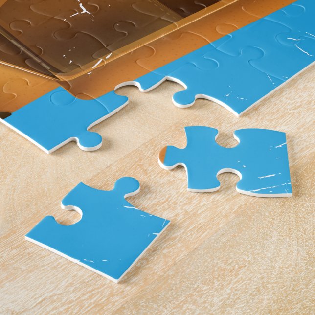 Puzzle Anuncio de guitarra acústica vintage (Lado)