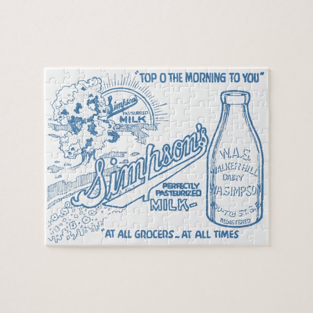 Puzzle Anuncio de leche de época (Horizontal)