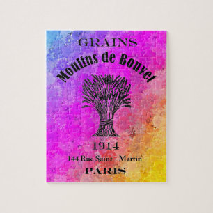 Puzzle Anuncio de margaritas en colores de arcoíris y sac