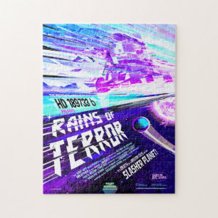 Puzzle Anuncio De Película De Horror De Sci, Lluvias De T