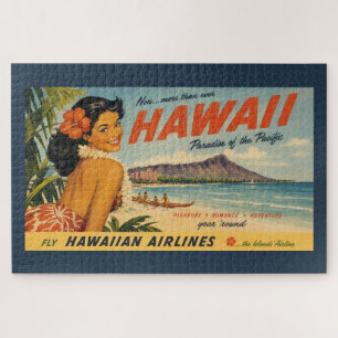 Puzzle Anuncio de viaje hawaiano de estilo vintage