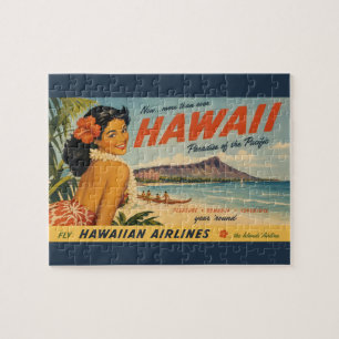 Puzzle Anuncio de viaje hawaiano de estilo vintage