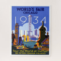 Anuncio de viaje justo de Chicago de 1934