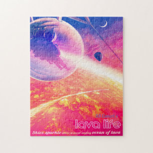 Puzzle Anuncio de viajes de Sci-Fi, Planet 55 Cancri e