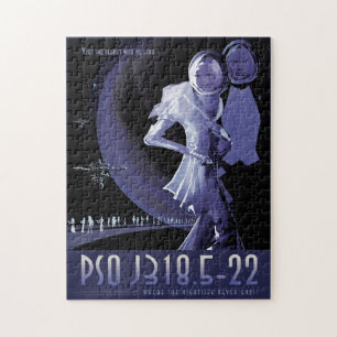 Puzzle Anuncio de viajes de Sci-Fi, Planet PSO J318.5-22