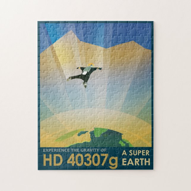 Puzzle Anuncio de viajes Sci-Fi, Planet HD 40307g (Vertical)