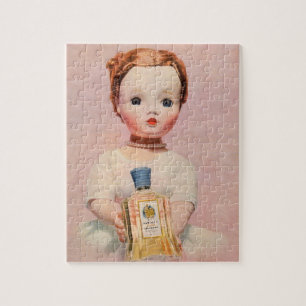 Puzzle anuncio de Yardley de los años 50 con la muñeca 