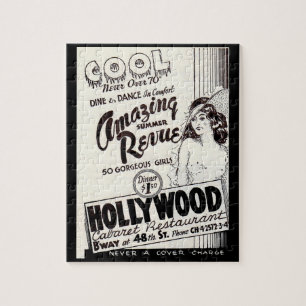 Puzzle Anuncio del restaurante Hollywood Cabaret de los a